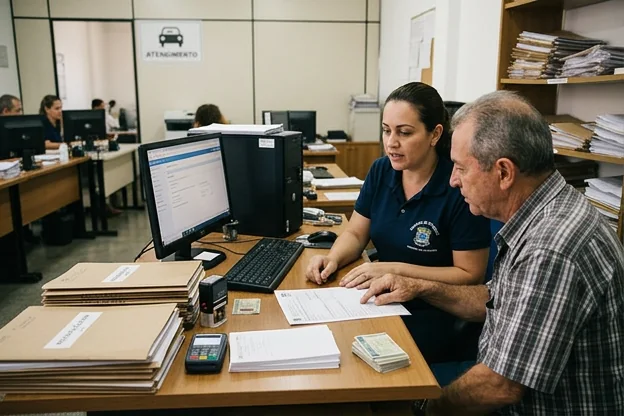 Despachante auxiliando na renovação de CNH em Itanhaém.